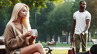 Cheating White Woman Meets Black Man to hand the Park Audio Story BBC